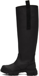 GANNI Black Recycled Rubber Country Boots
