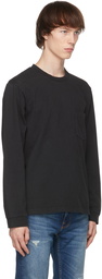 Nudie Jeans Black Heavy Pocket Rudi Long Sleeve T-Shirt