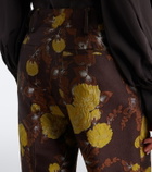 La DoubleJ Hendrix floral jacquard straight pants