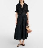 Dôen Sebastiane cotton poplin midi skirt