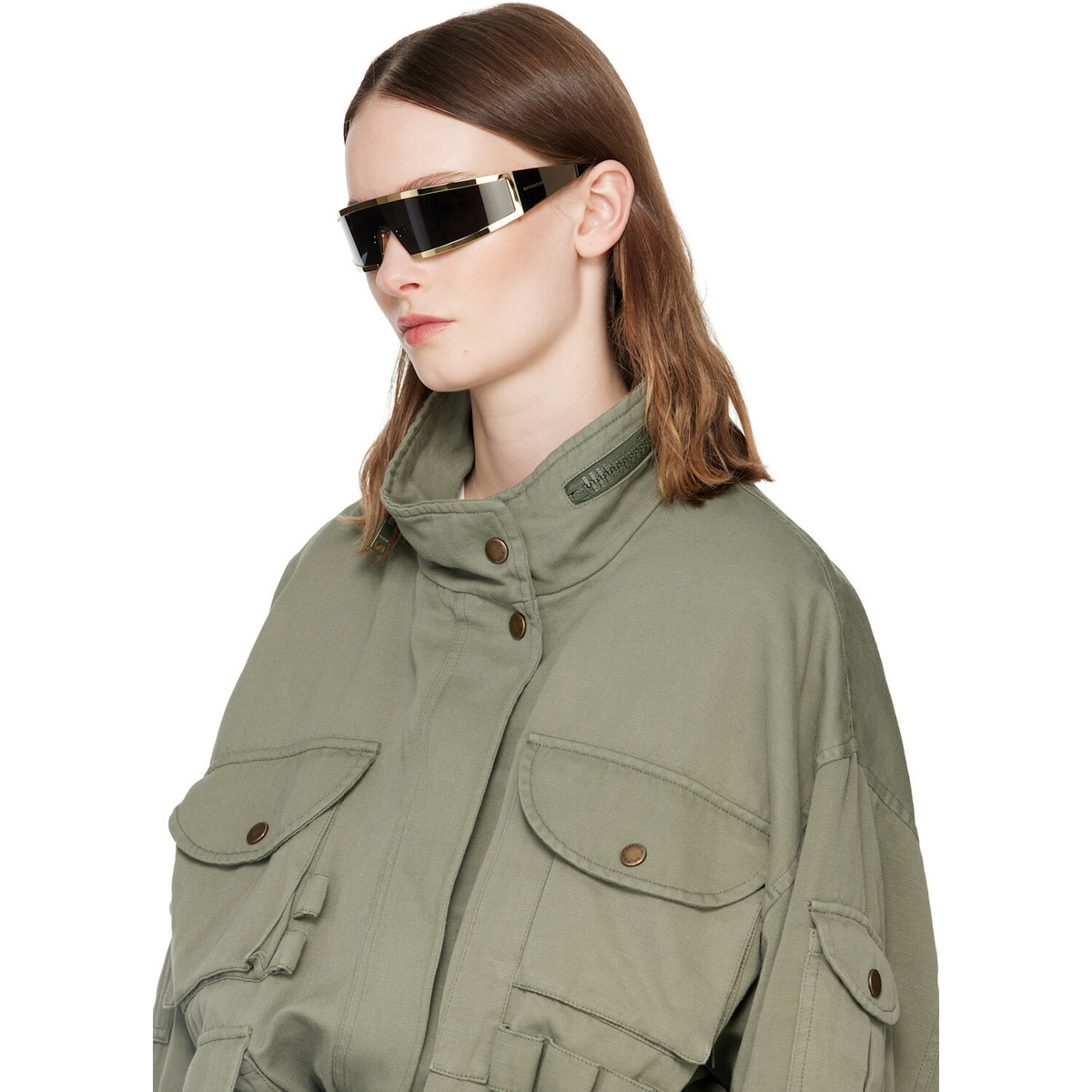 Givenchy Gold Square Sunglasses