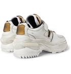 Maison Margiela - Distressed Leather Sneakers - Men - White