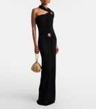 Christopher Esber Embellished gathered jersey maxi skirt