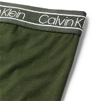 Calvin Klein Underwear - Stretch-Cotton Boxer Briefs - Dark green