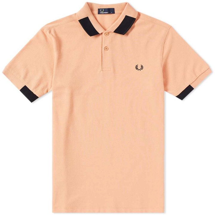 Photo: Fred Perry Block Tipped Pique Polo Orange