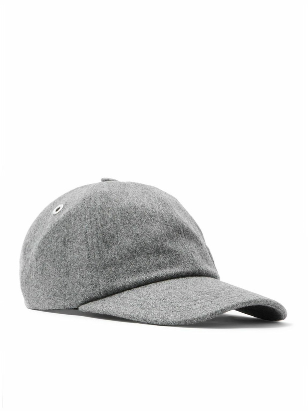 Photo: AMI PARIS - Logo-Embossed Brushed Virgin Wool-Flannel Baseball Cap