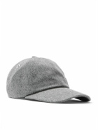 AMI PARIS - Logo-Embossed Brushed Virgin Wool-Flannel Baseball Cap