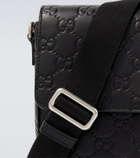 Gucci GG Emblem debossed leather phone pouch