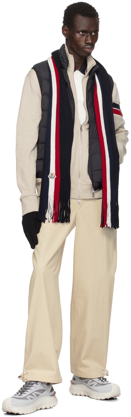 Moncler Black Virgin Wool Gloves