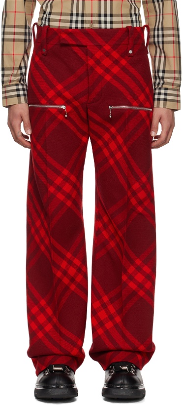 Photo: Burberry Red Check Trousers