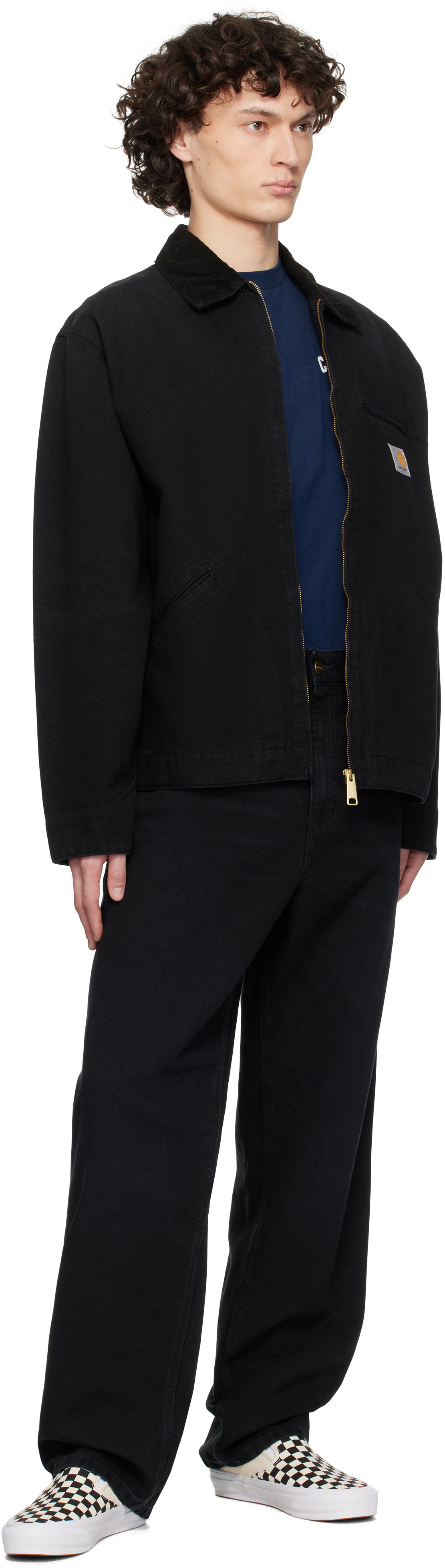 Carhartt Work In Progress Black Single Knee Trousers