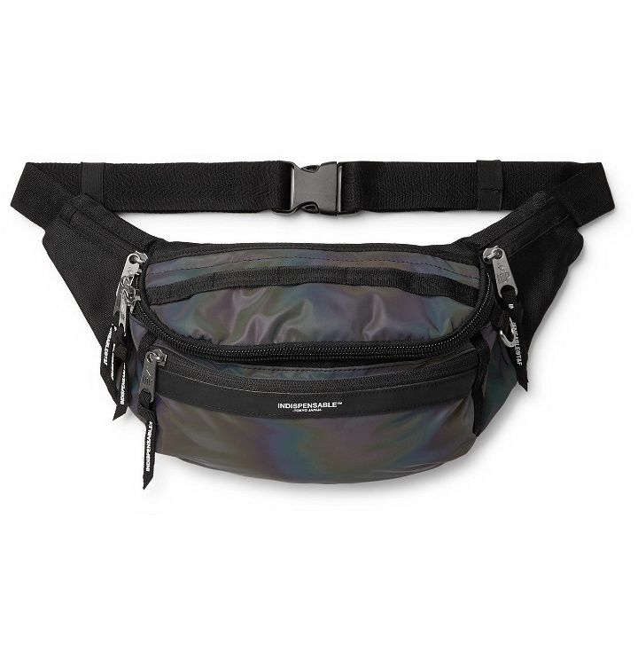 Photo: Indispensable - Attach Iridescent Shell and Canvas Belt Bag - Black