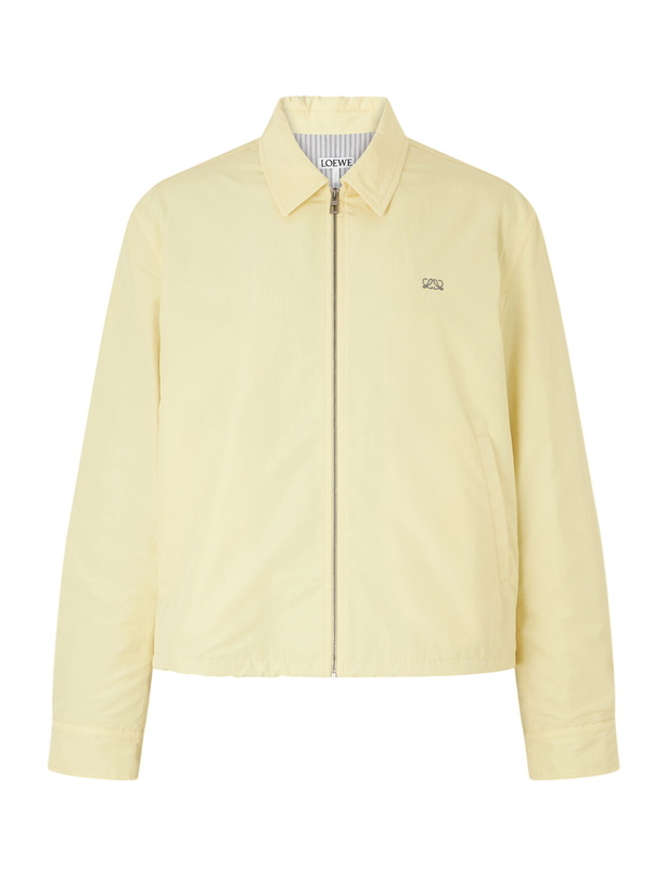 Photo: LOEWE - Logo-Embroidered Cotton-Blend Jacket - Yellow