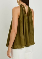 Zimmermann Mohon Charm-effect Silk Blouse Olive
