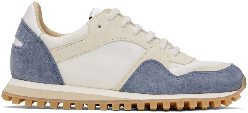 Spalwart White & Blue Marathon Trail Low Sneakers