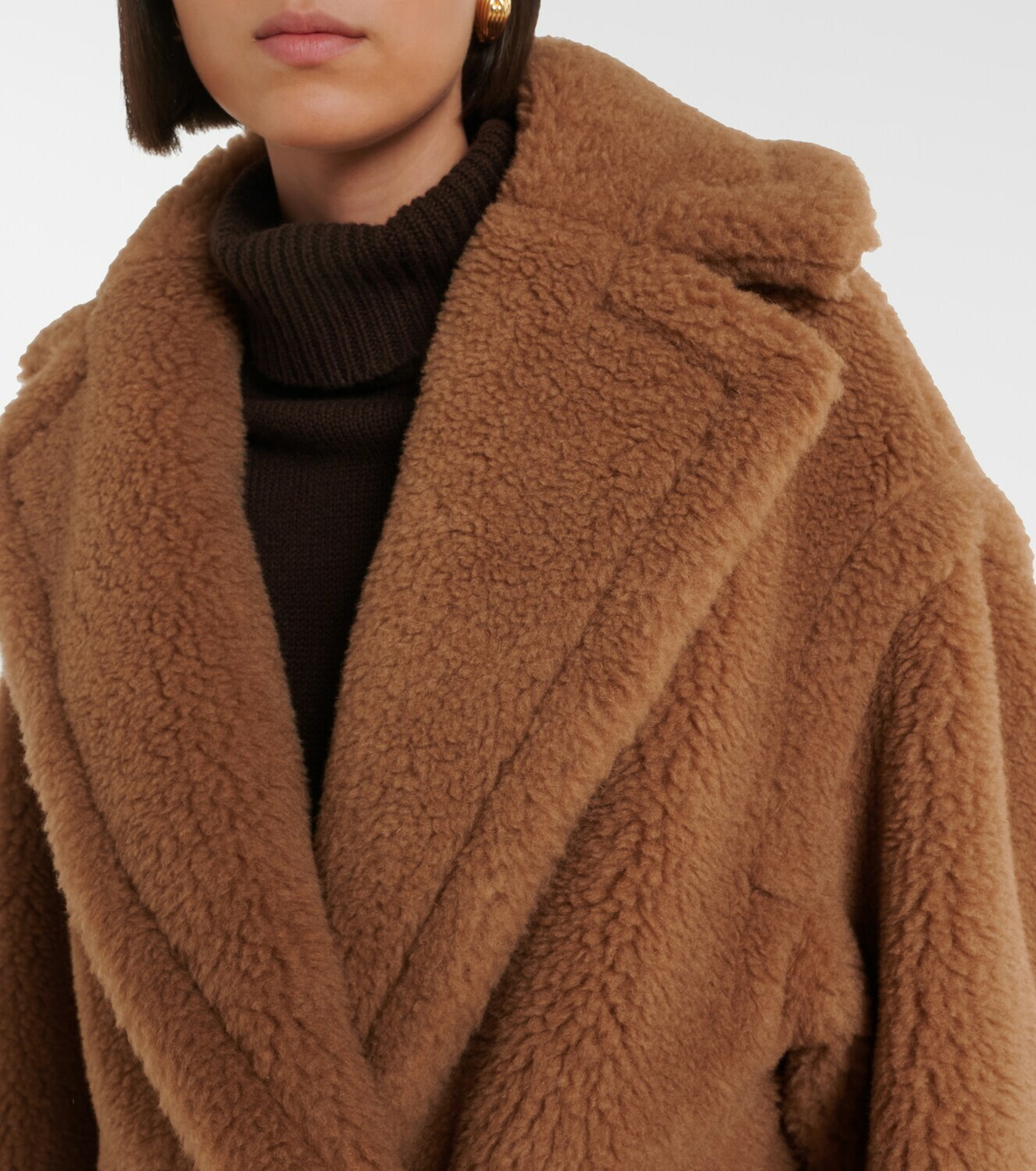 Max Mara Wool and silk teddy coat