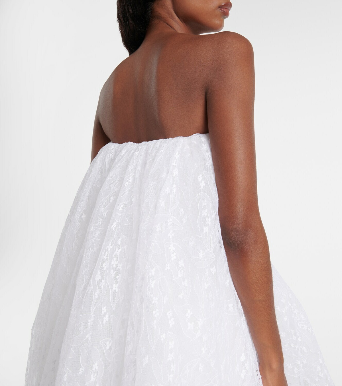 Givenchy Caped lace bustier dress