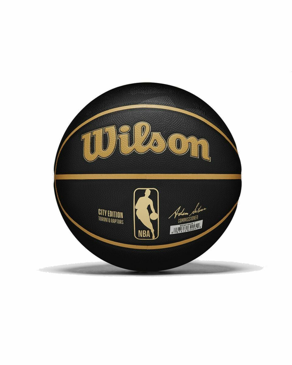 Photo: Wilson Nba Team City Collector Basketball Toronto Raptors Size 7 Black|Gold - Mens - Sports Equipment