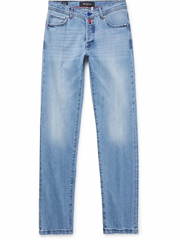 Photo: Kiton - Slim-Fit Straight-Leg Selvedge Jeans - Blue