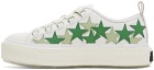 AMIRI White & Green Stars Court Low Sneakers