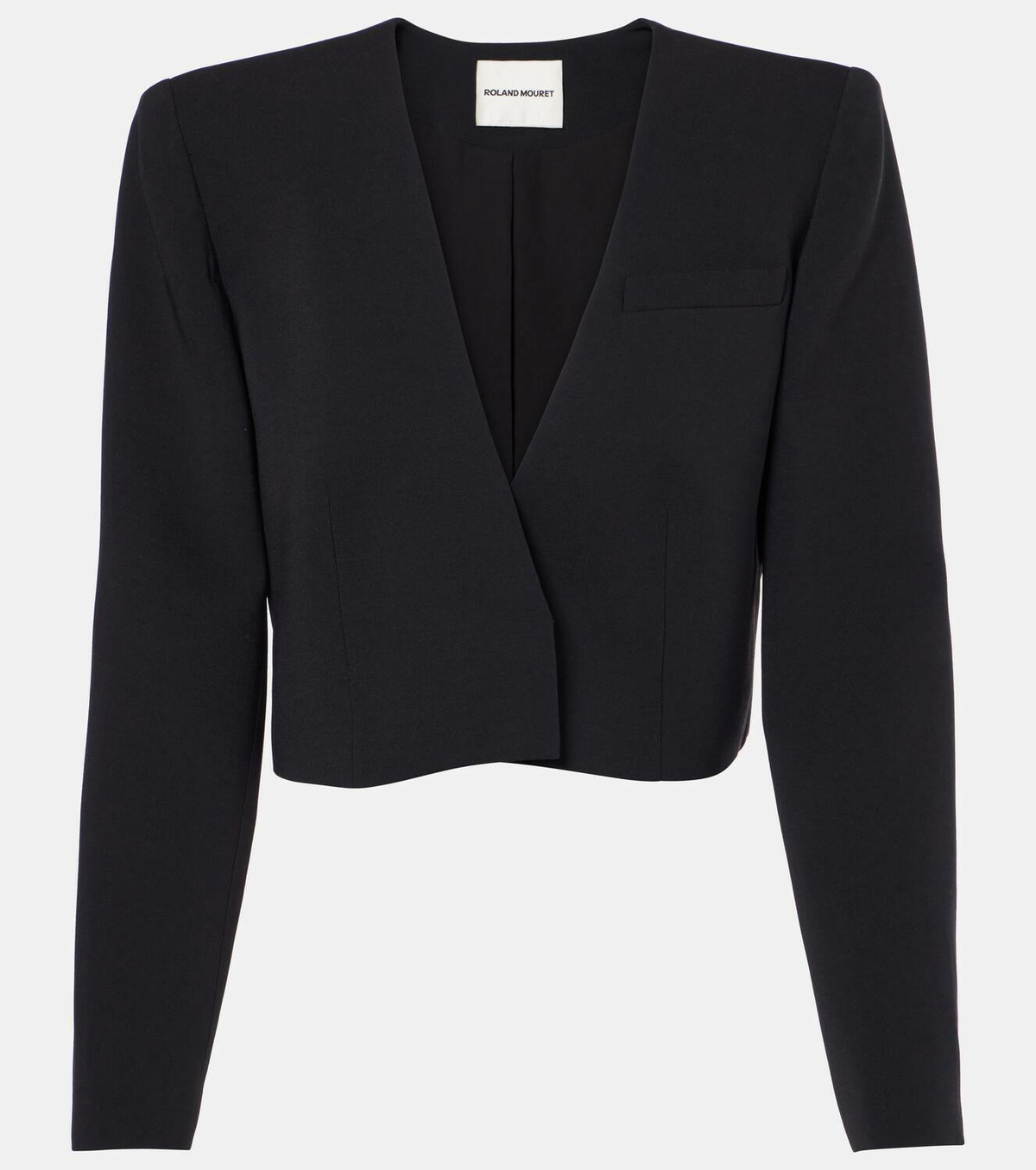 ジャケット ROLAND MOURET Women Jackets 050J LP DR DARED Cropped Stretch Wool Silk Jacket in Black – Roland Mouret