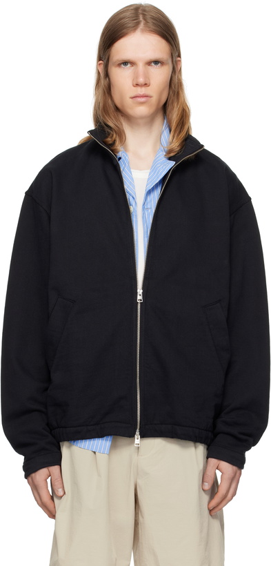 Photo: NORSE PROJECTS Black Bjorn Organic Loopback Track Jacket