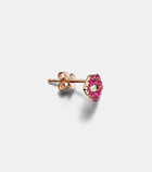 Roxanne First Scarlett Kiss 14kt rose gold single earring with pink sapphires