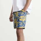 Drôle de Monsieur Men's Hibiscus Beach Shorts in Navy