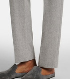 Eleventy Wool and cashmere tapered pants