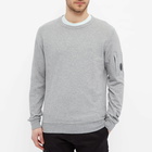 C.P. Company Men's Arm Lens Crew Sweat in Grey Melange