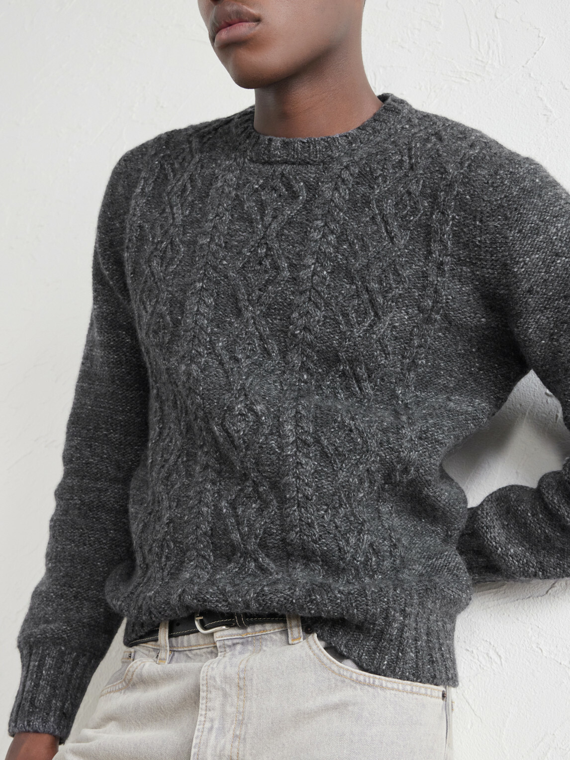 Inis Meáin - Aran Cashmere Sweater - Gray