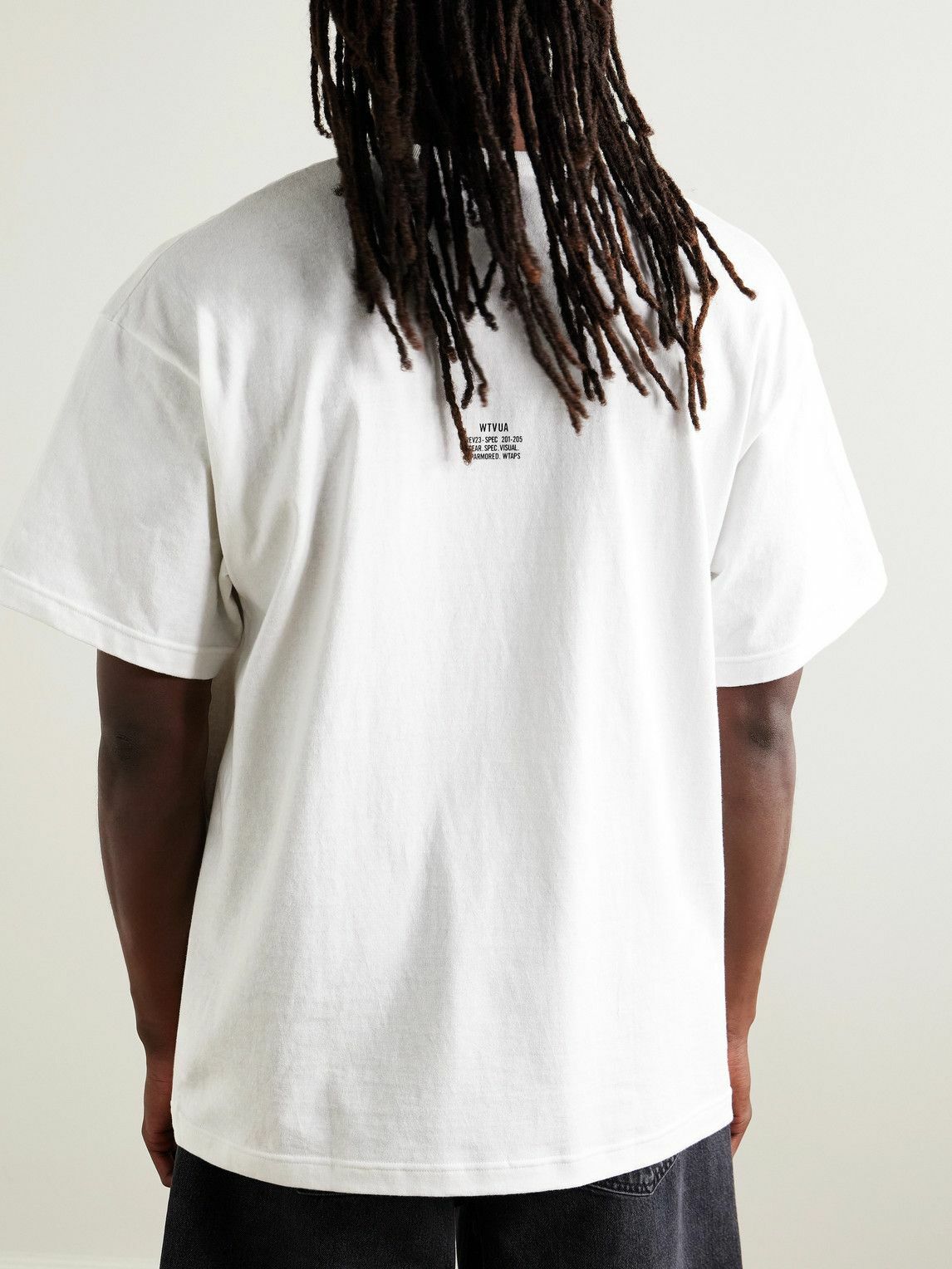 WTAPS - Logo-Print Appliquéd Cotton-Jersey T-Shirt - White WTAPS