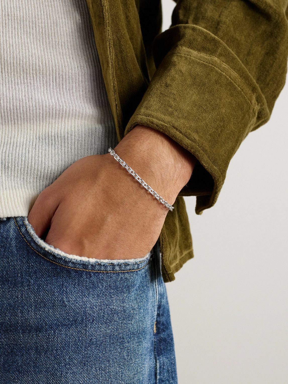M. Cohen - Plaun Link Sterling Silver Chain Bracelet - Silver