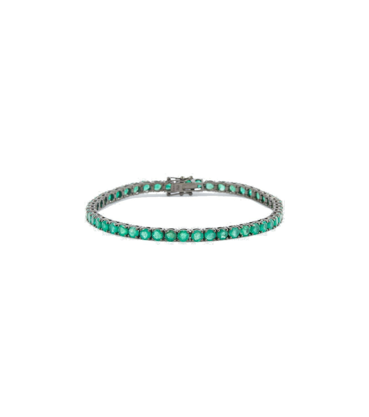 Shay Jewelry 18kt black gold tennis bracelet with emeralds Shay Jewelry