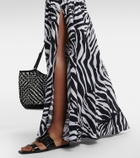 Alexandra Miro Tina zebra-print maxi skirt