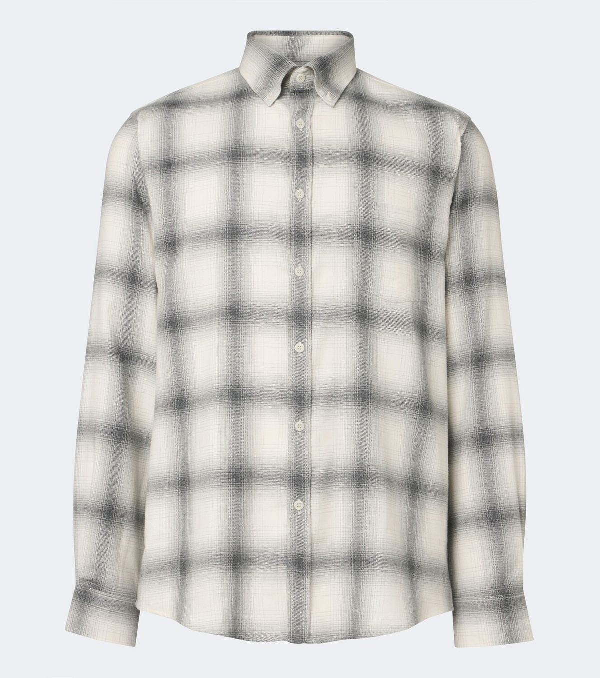 Sunspel Checked cotton flannel shirt