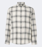 Sunspel Checked cotton flannel shirt