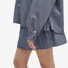 Deiji Studios Women's Day Shirt in Blue Pinstripe