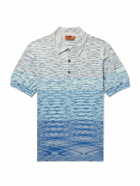 Missoni - Dégradé Space-Dyed Cotton-Jersey Polo Shirt - Blue