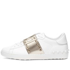 Valentino Rockstud Untitled Laminated Low Top Sneaker