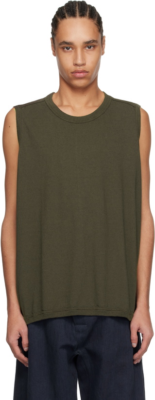 Photo: Jan-Jan Van Essche Khaki O-Project Cotton Hemp Jersey Tank Top