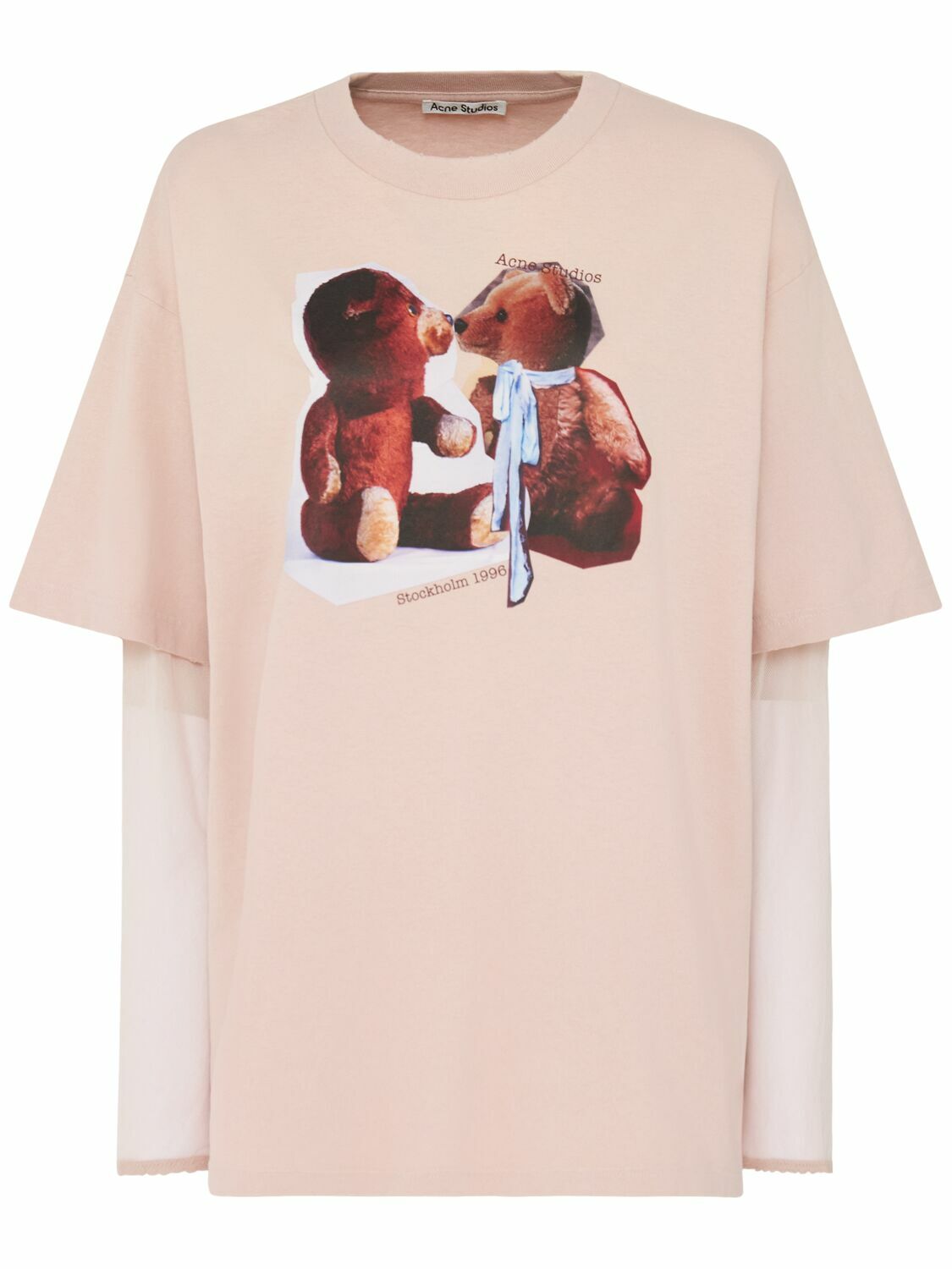 【Acne Studios】ロゴコットンアンド hempジャージTシャツ Acne Studios Logo cotton and hemp jersey T-shirt Acne Studios