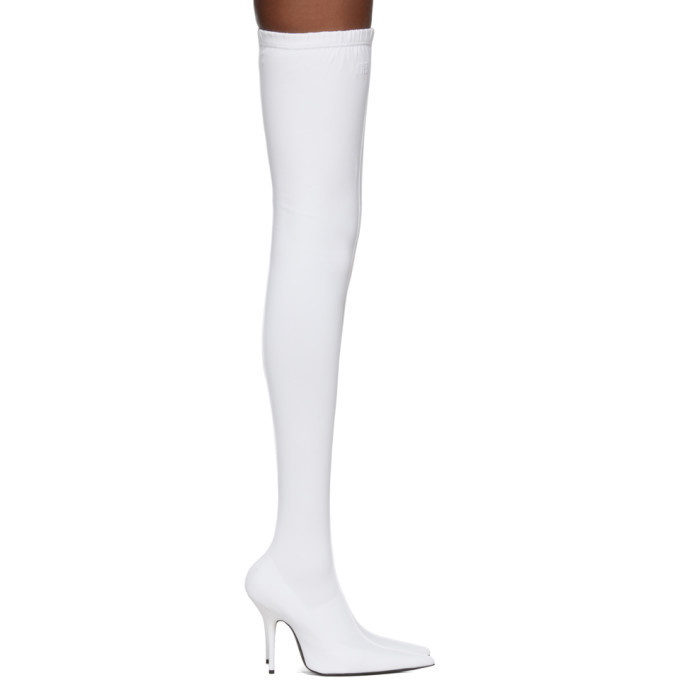 Balenciaga White Sock Thigh-High Boots Balenciaga