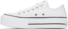 Converse White Chuck Taylor All Star Platform Leather Sneakers