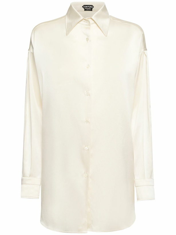 Photo: TOM FORD - Stretch Silk Satin Relaxed Fit Shirt