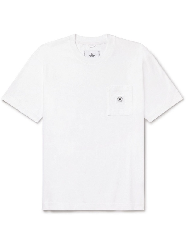 Photo: REIGNING CHAMP - Logo-Appliquéd Cotton-Jersey T-Shirt - White