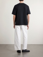 A.PRESSE - Cotton and Cashmere-Blend T-Shirt - Black