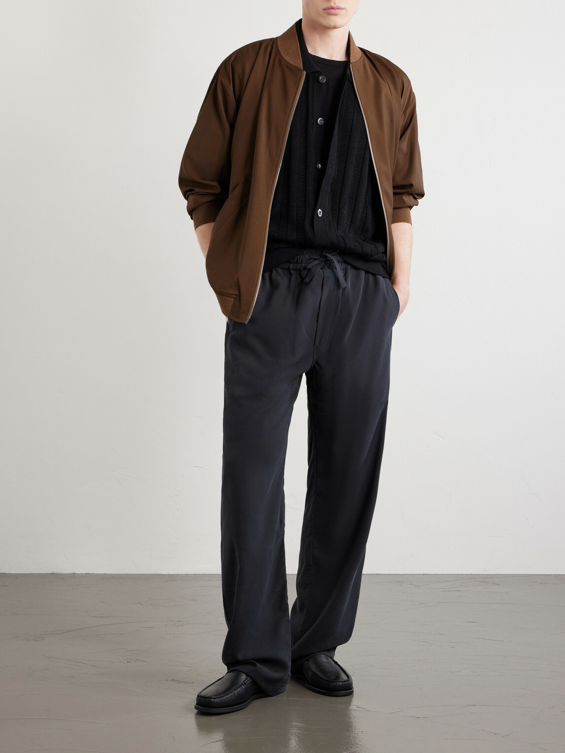 Corridor - Pointelle-Knit Cotton Shirt - Black