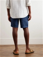 Massimo Alba - Kevin Straight-Leg Linen Drawstring Shorts - Blue