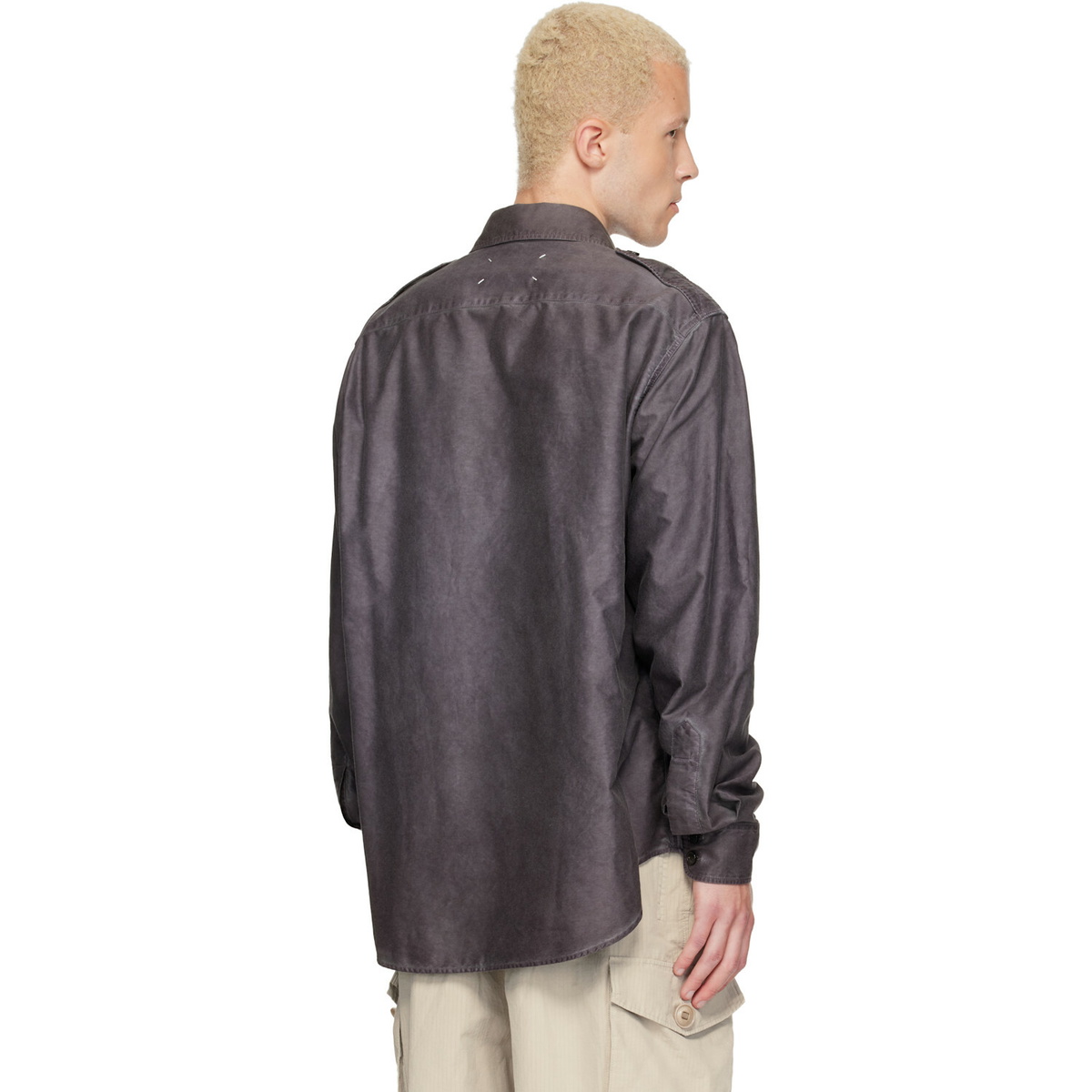 Maison Margiela Purple Double-Dyed Workwear Shirt